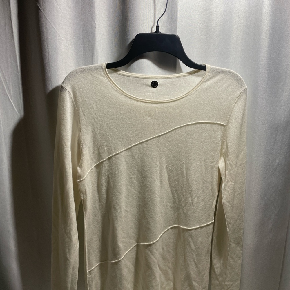 Cream Long Sleeve Bamboo/Cashmere Top NWOT, MerSea Brand, size small